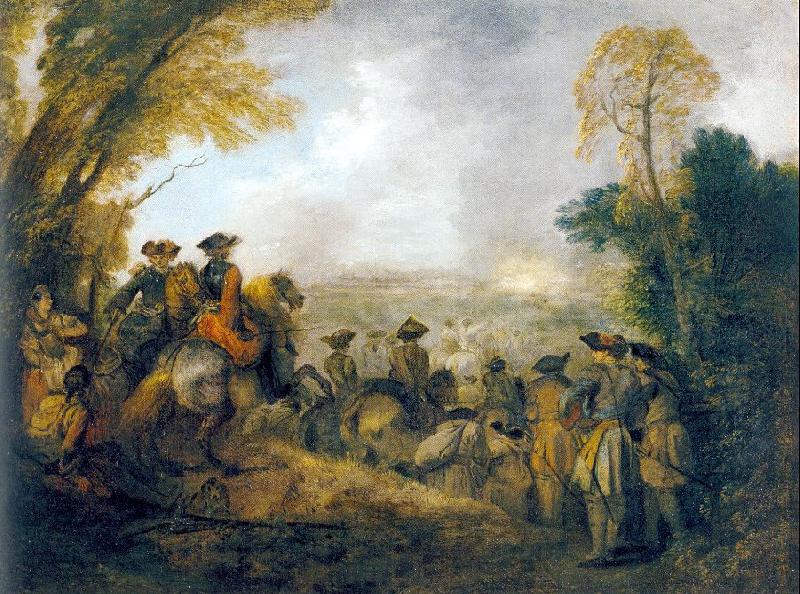 WATTEAU, Antoine On the March oil painting image